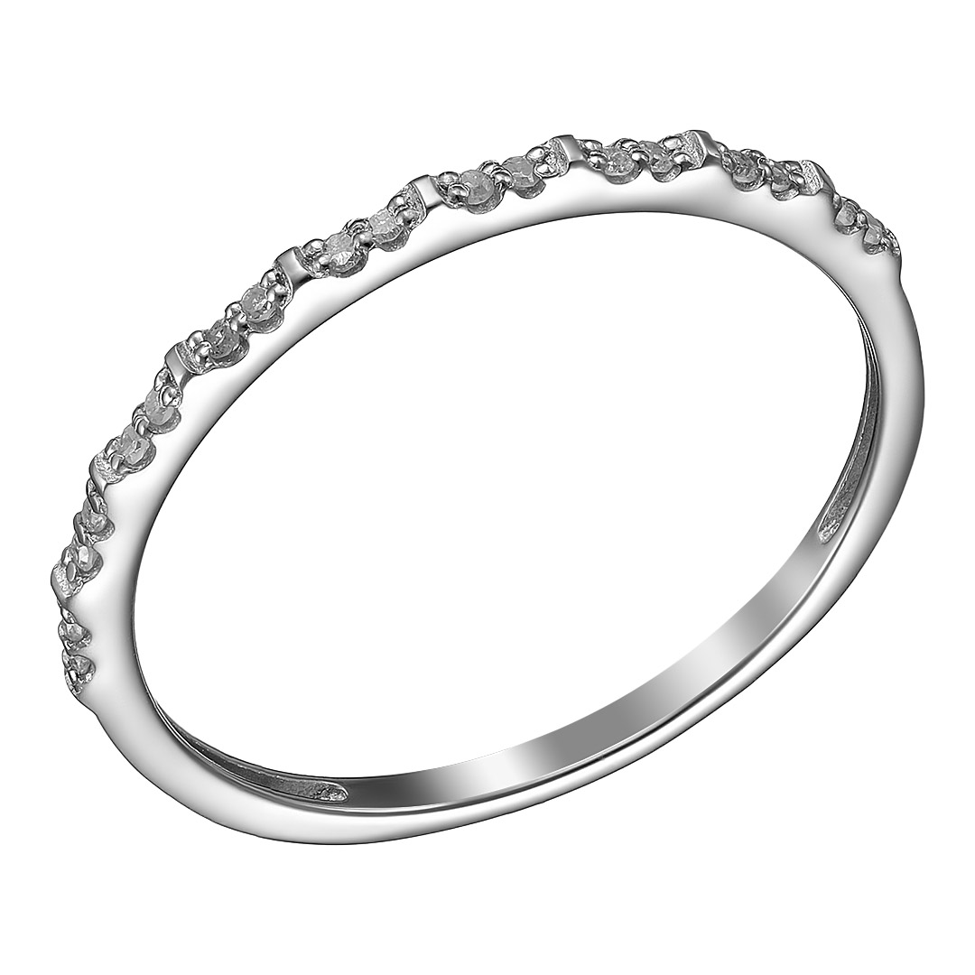 Серебряное кольцо 925 пробы; вставки 18 Бр.Кр-17 0,08 2/3A;