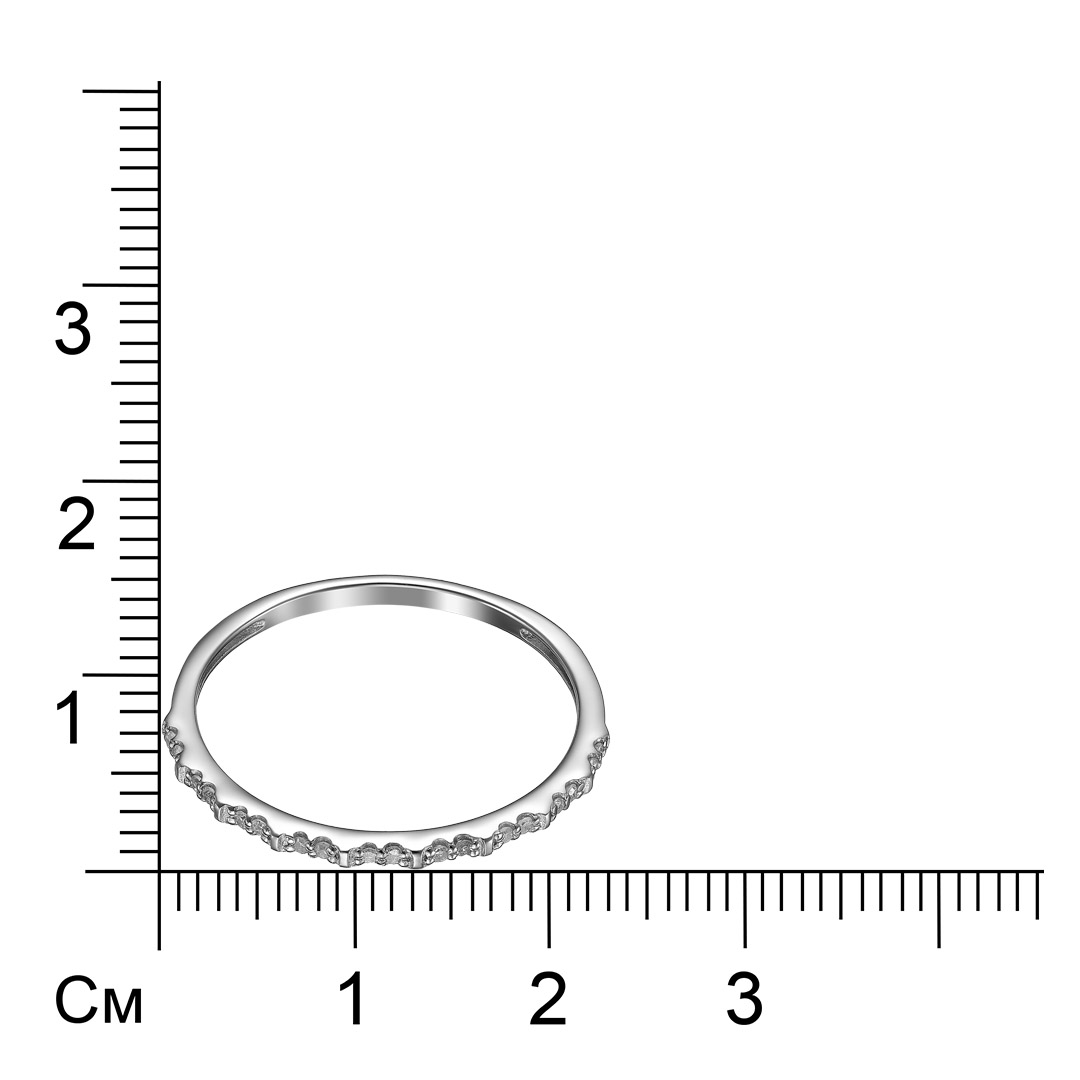 Серебряное кольцо 925 пробы; вставки 18 Бр.Кр-17 0,08 2/3A;