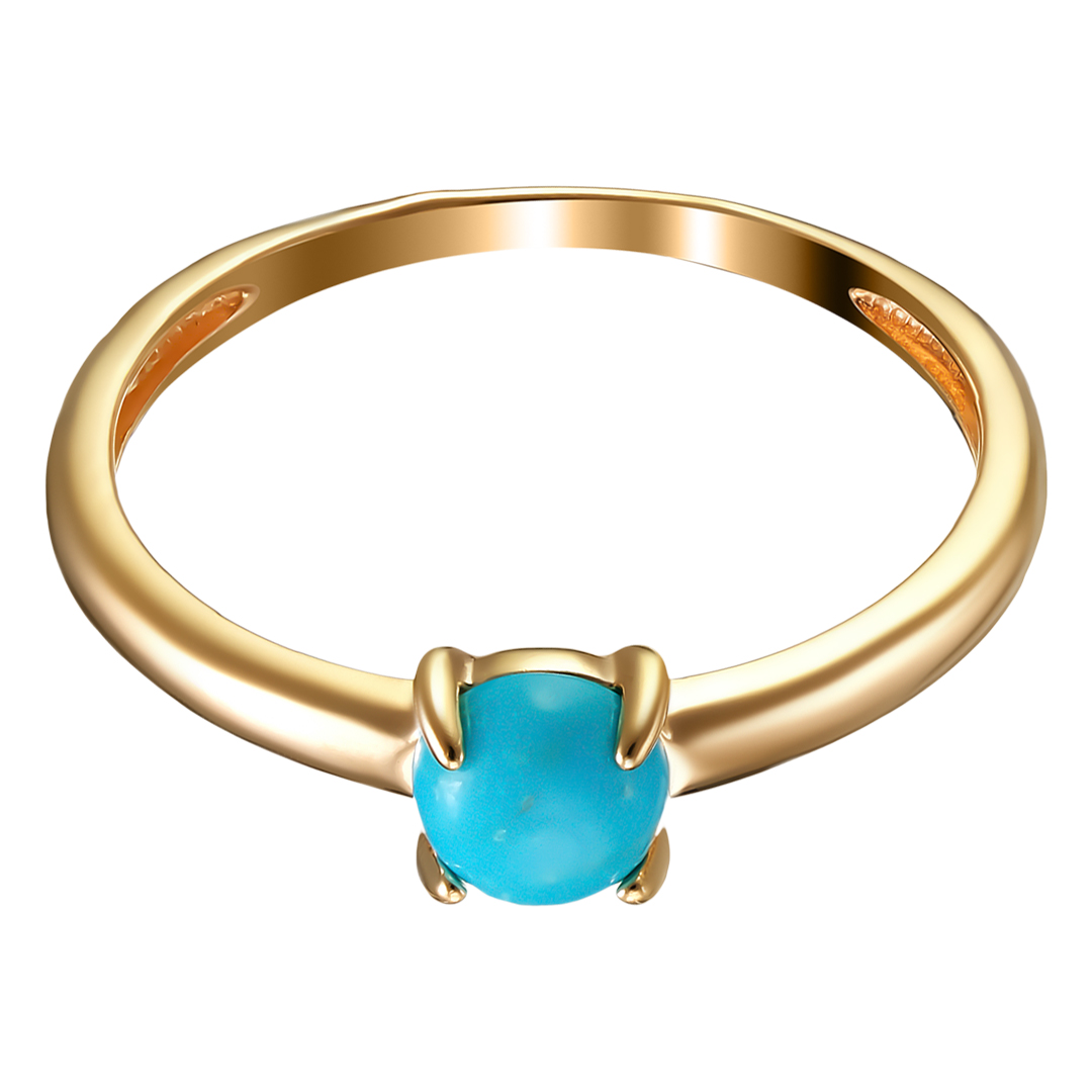 Серебряное кольцо 925 пробы; вставки 1 Бирюза;