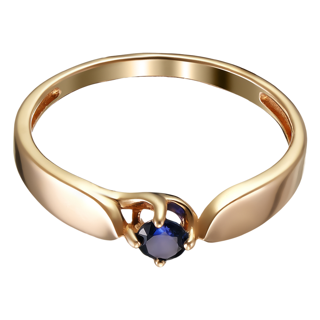 Серебряное кольцо 925 пробы; вставки 1 Сапфир U/2 0,222;