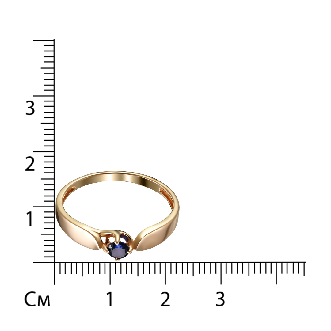 Серебряное кольцо 925 пробы; вставки 1 Сапфир U/2 0,222;