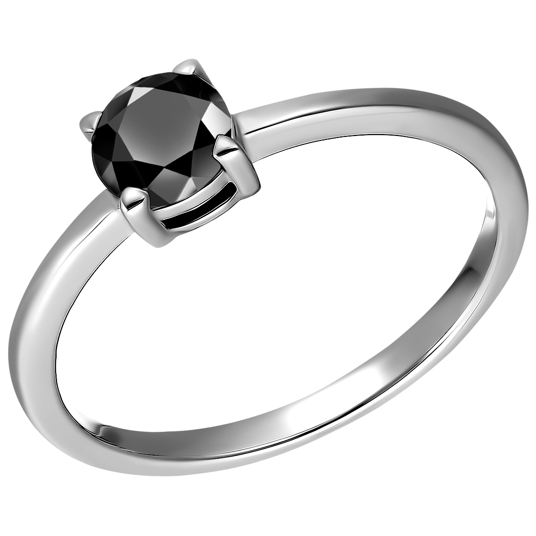 Серебряное кольцо 925 пробы; вставки 1 Турмалин черный;