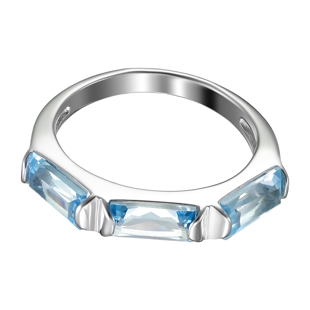 Серебряное кольцо 925 пробы; вставки 3 Топаз;