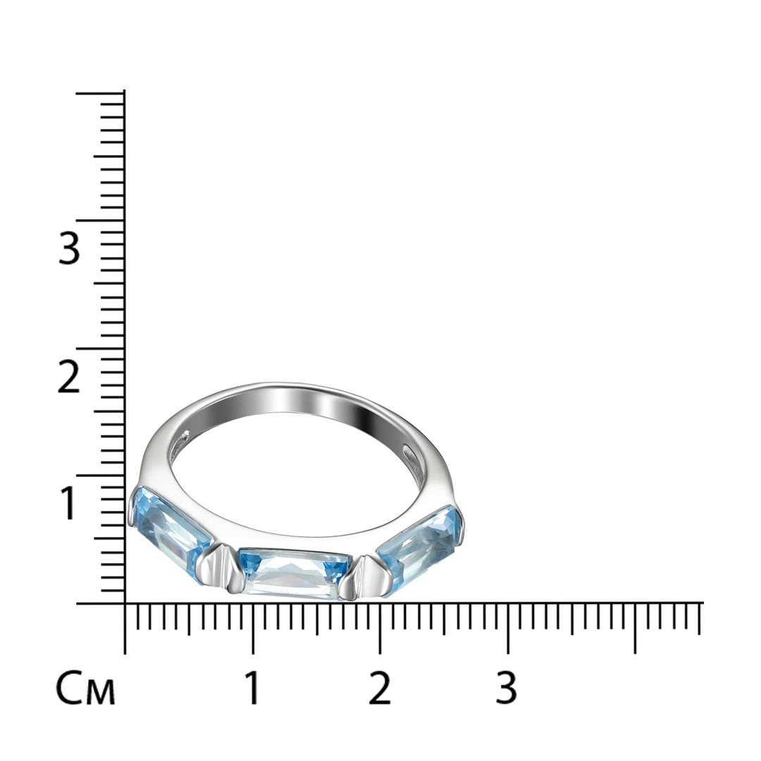 Серебряное кольцо 925 пробы; вставки 3 Топаз;