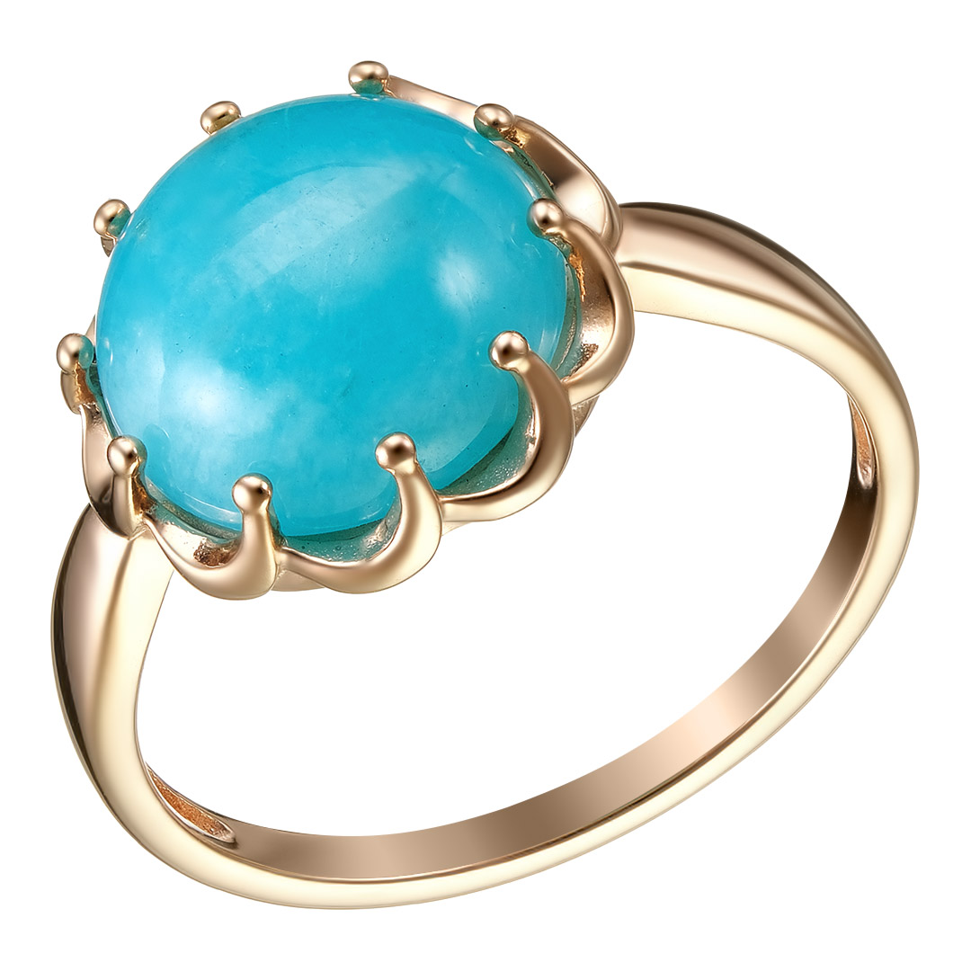 Серебряное кольцо 925 пробы; вставки 1 Амазонит;