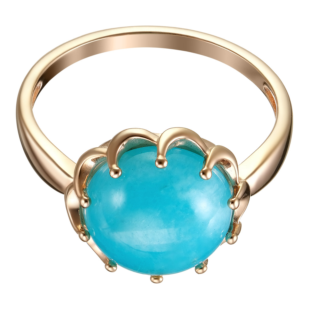 Серебряное кольцо 925 пробы; вставки 1 Амазонит;