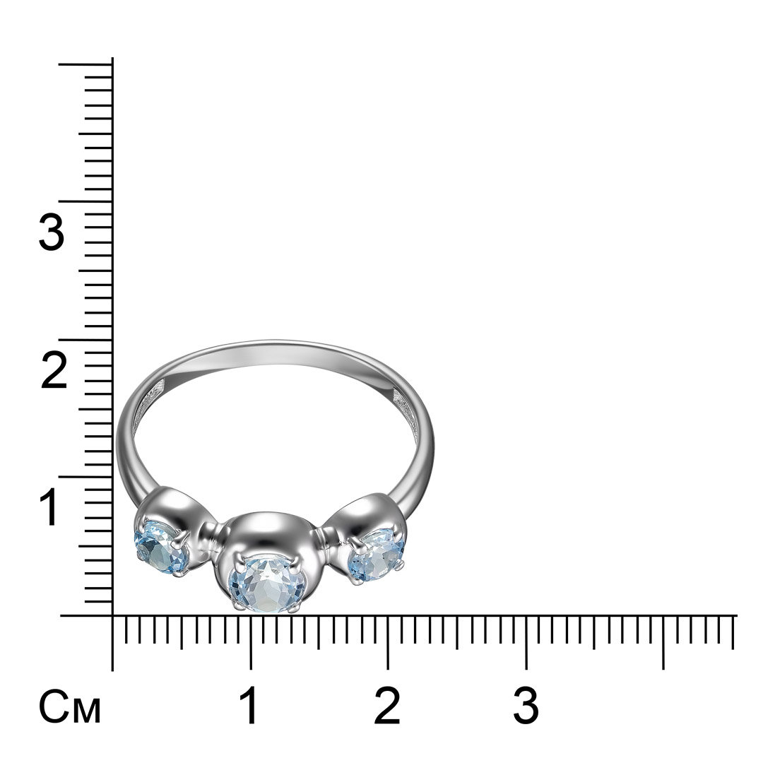 Серебряное кольцо с топазами