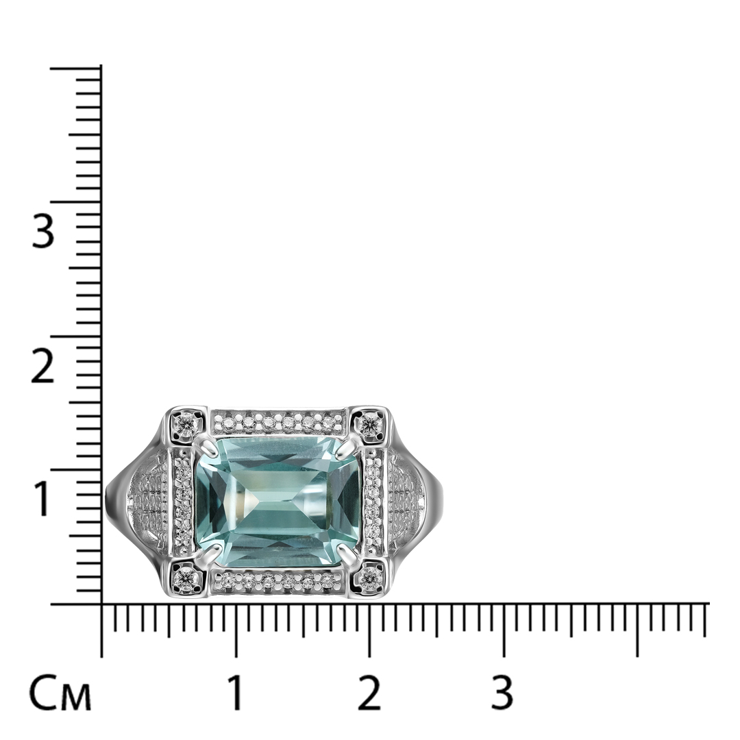 Серебряное кольцо с празиолитом