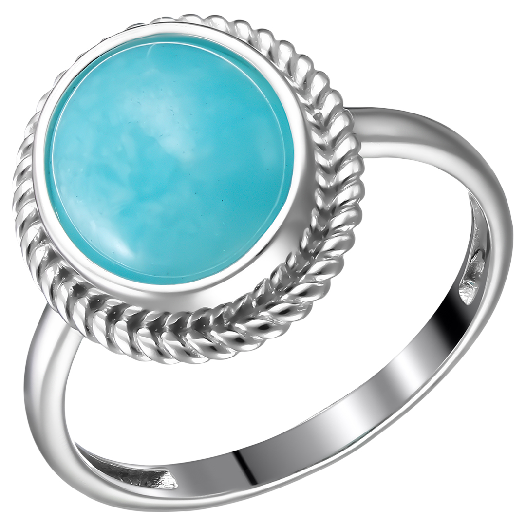 Серебряное кольцо 925 пробы; вставки 1 Амазонит;