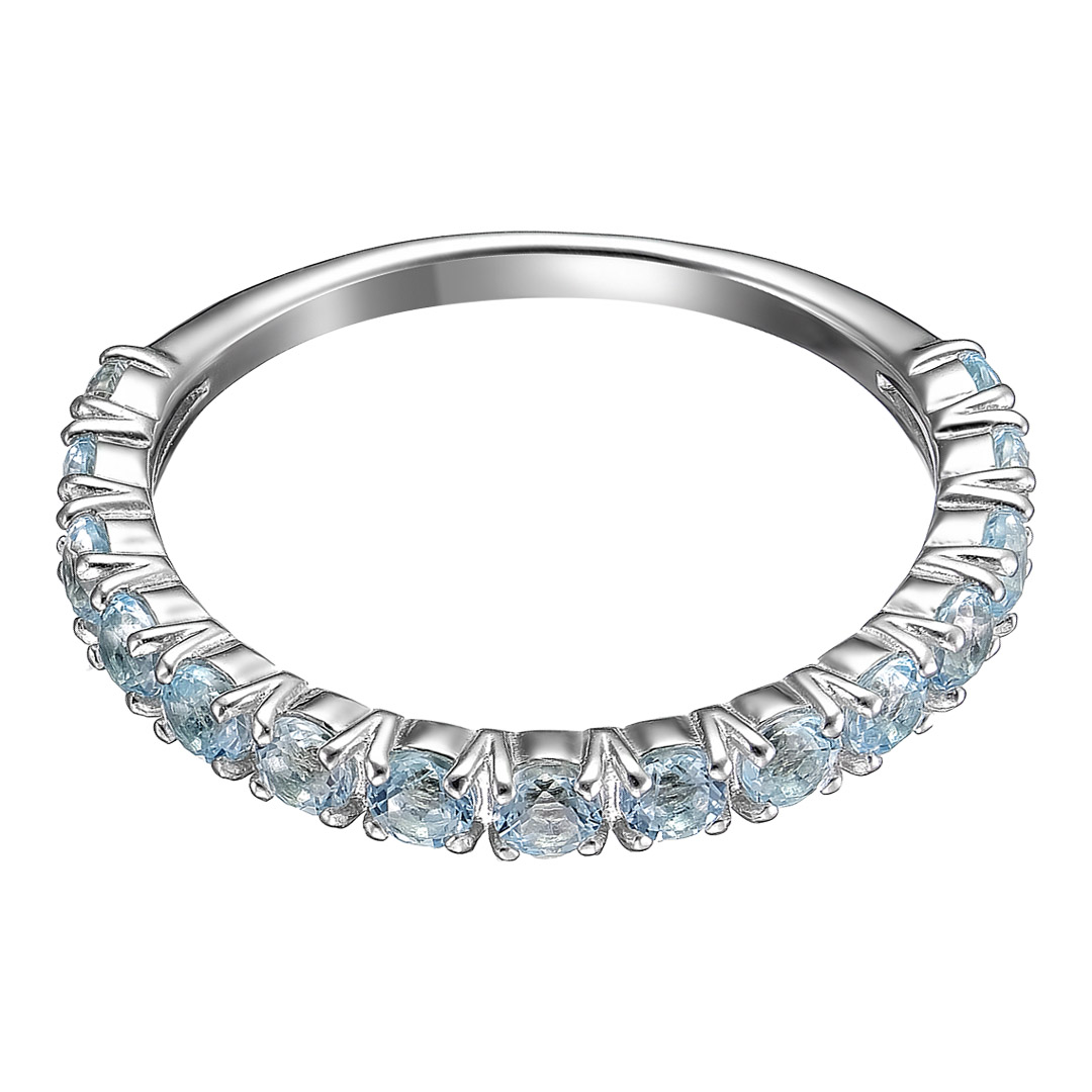 Серебряное кольцо 925 пробы; вставки 15 Топаз;