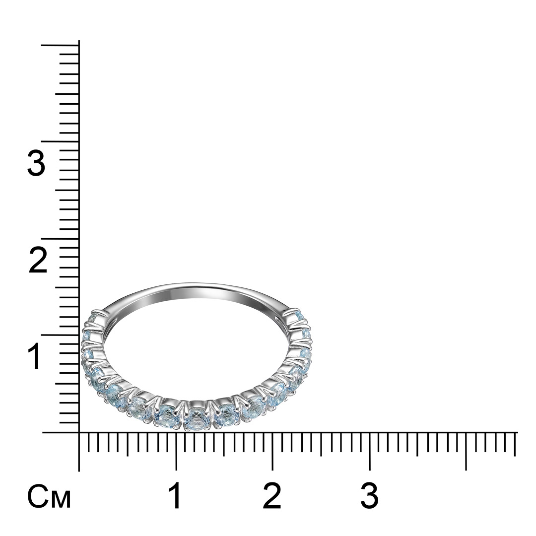 Серебряное кольцо 925 пробы; вставки 15 Топаз;