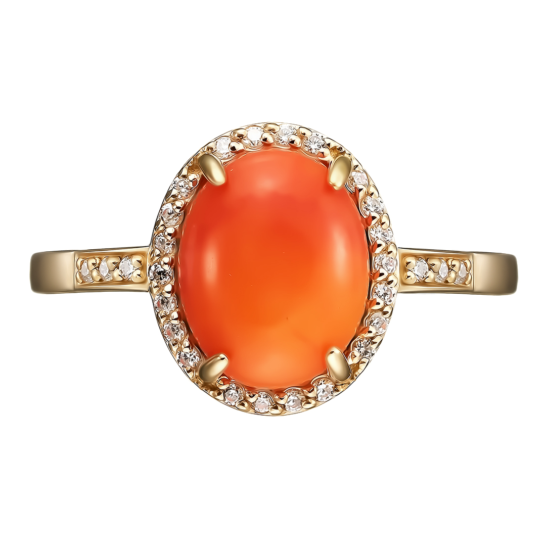 Серебряное кольцо с кораллом