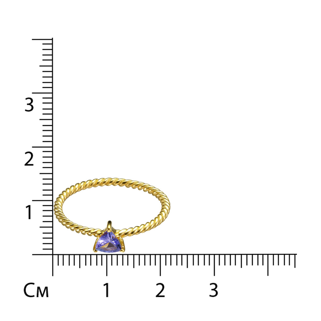 Серебряное кольцо с танзанитом