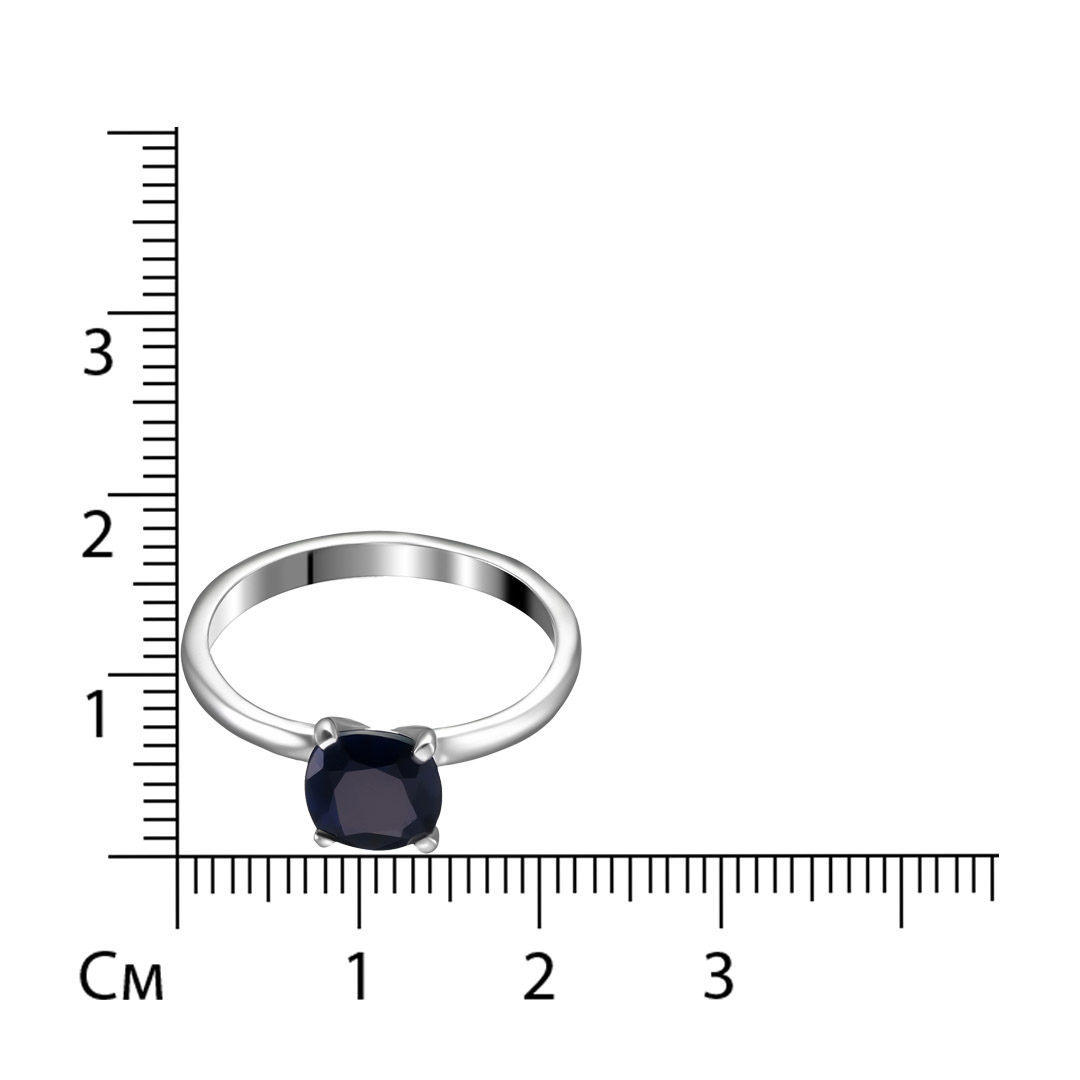 Серебряное кольцо 925 пробы; вставки 1 Сапфир 2ct U/2;
