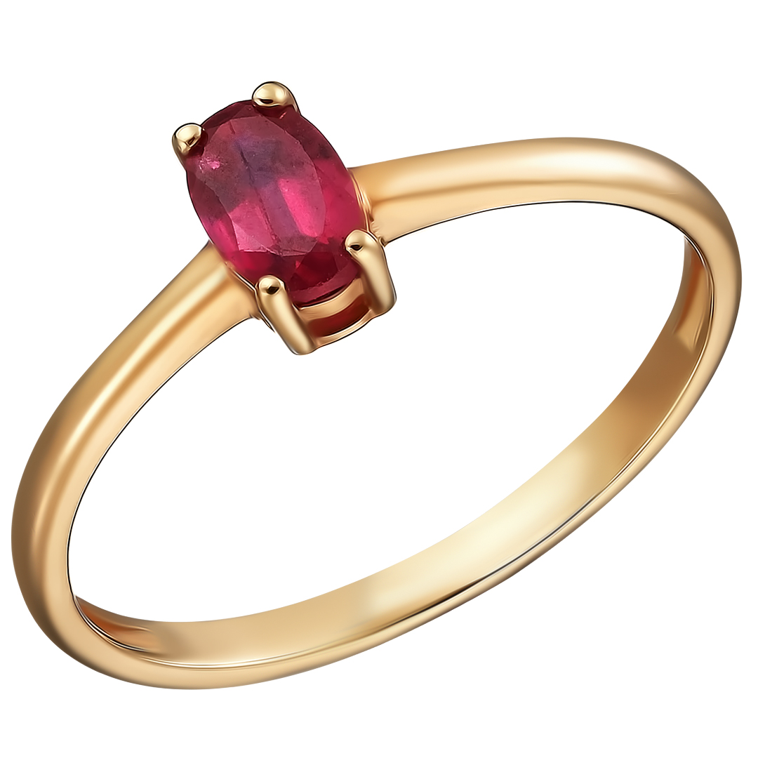 Серебряное кольцо 925 пробы; вставки 1 Рубин 2/F 0,612;