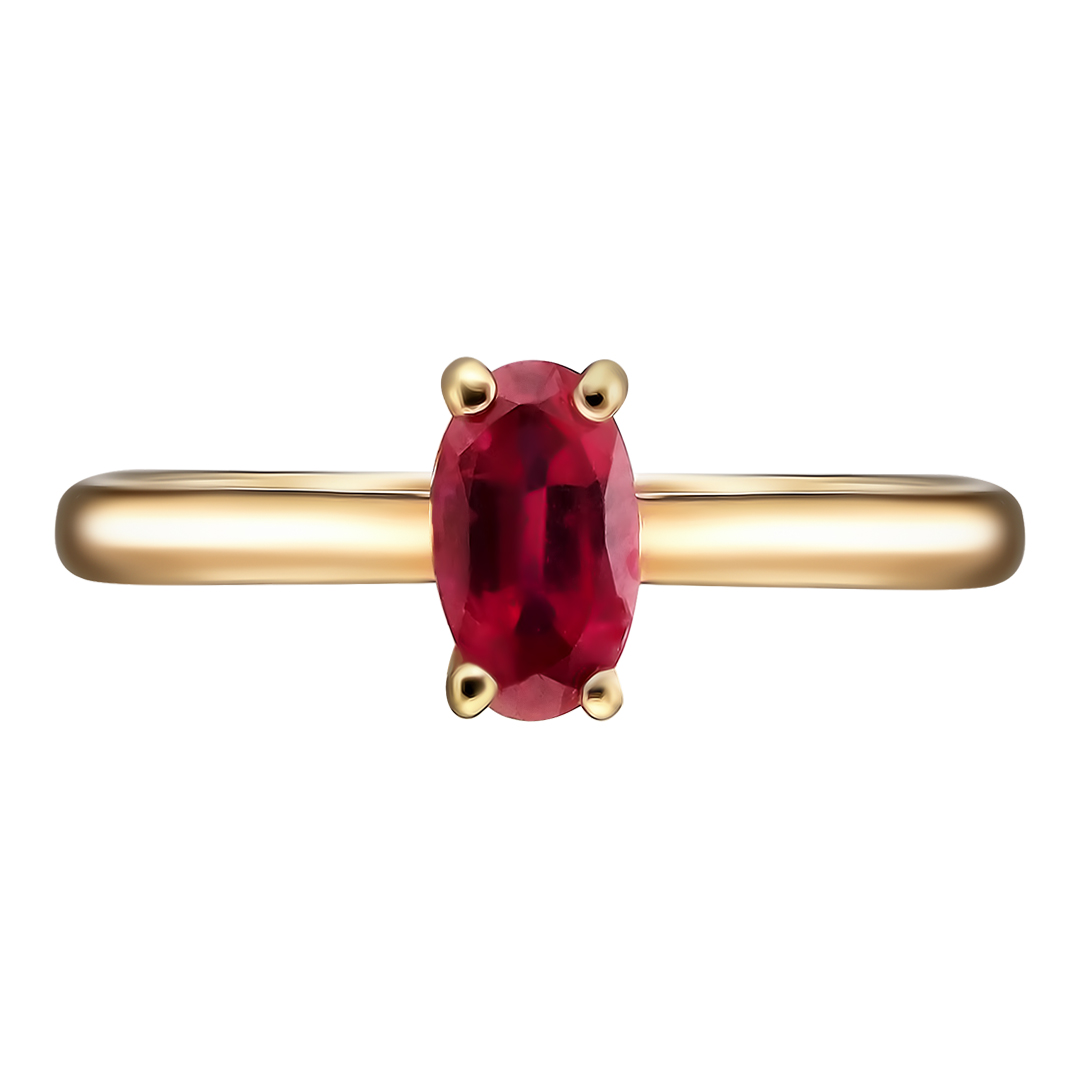 Серебряное кольцо 925 пробы; вставки 1 Рубин 2/F 0,612;