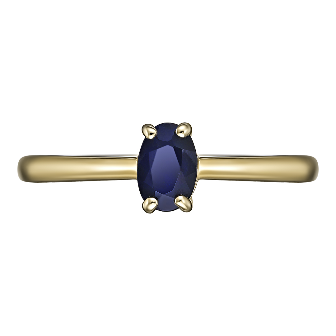Серебряное кольцо 925 пробы; вставки 1 Сапфир U/2 0,611;