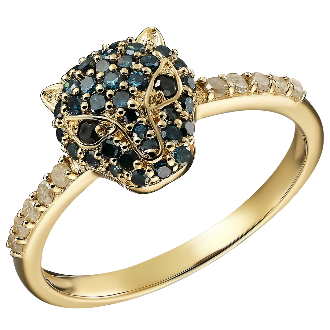 Серебряное кольцо 925 пробы; вставки 36 Бр.Кр-57 0,38ct 5/6; 2 Бр.Кр-57 0,03ct 7/9; 10 Бр.Кр-57 0,16