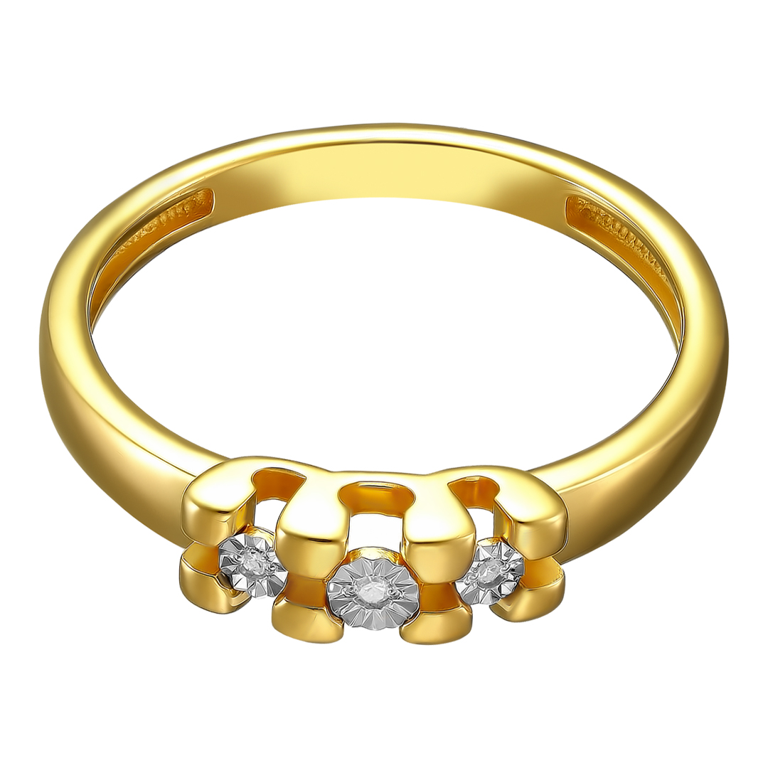Серебряное кольцо с бриллиантами