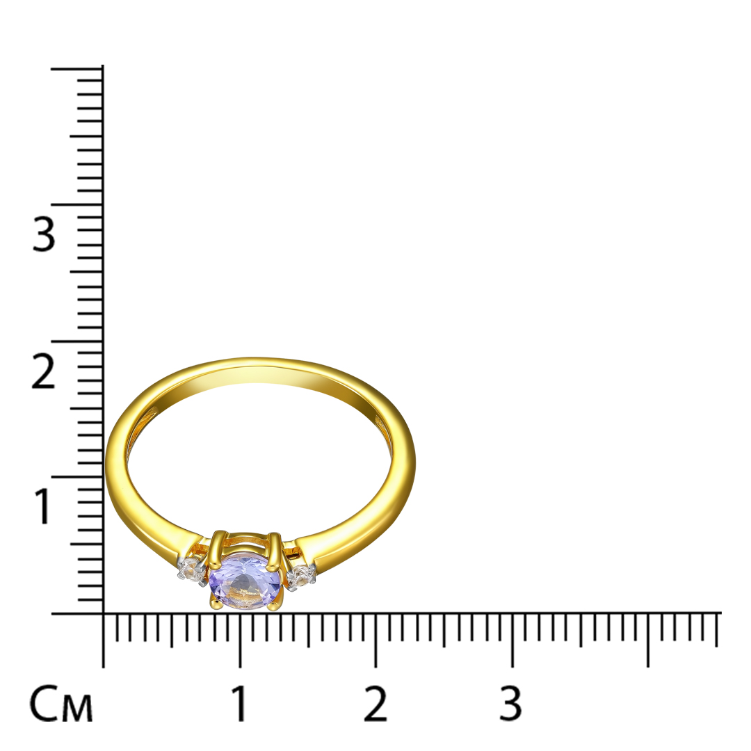 Серебряное кольцо с танзанитом