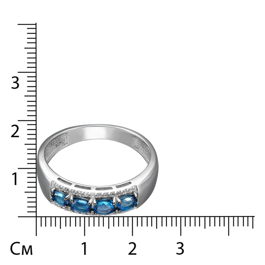 Серебряное кольцо с топазами Лондон