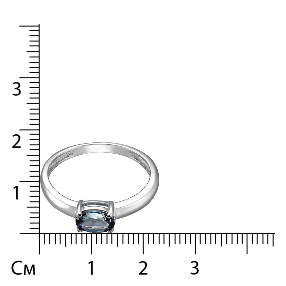 Серебряное кольцо с топазом Лондон
