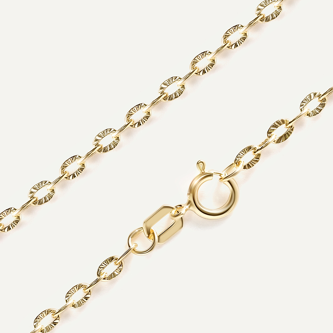 Цепь из желтого золота плетение "Якорное"