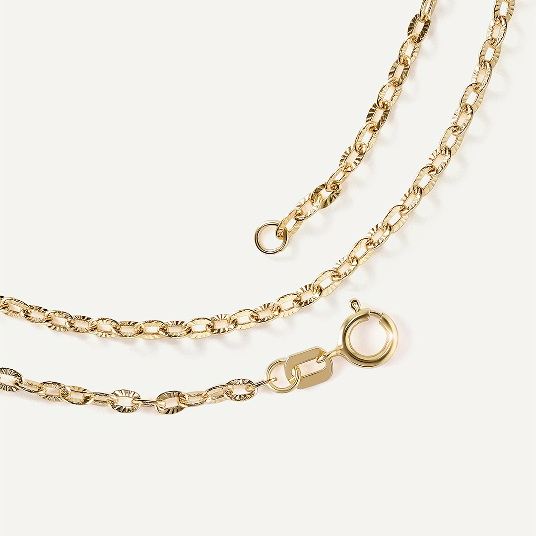 Цепь из желтого золота плетение "Якорное"