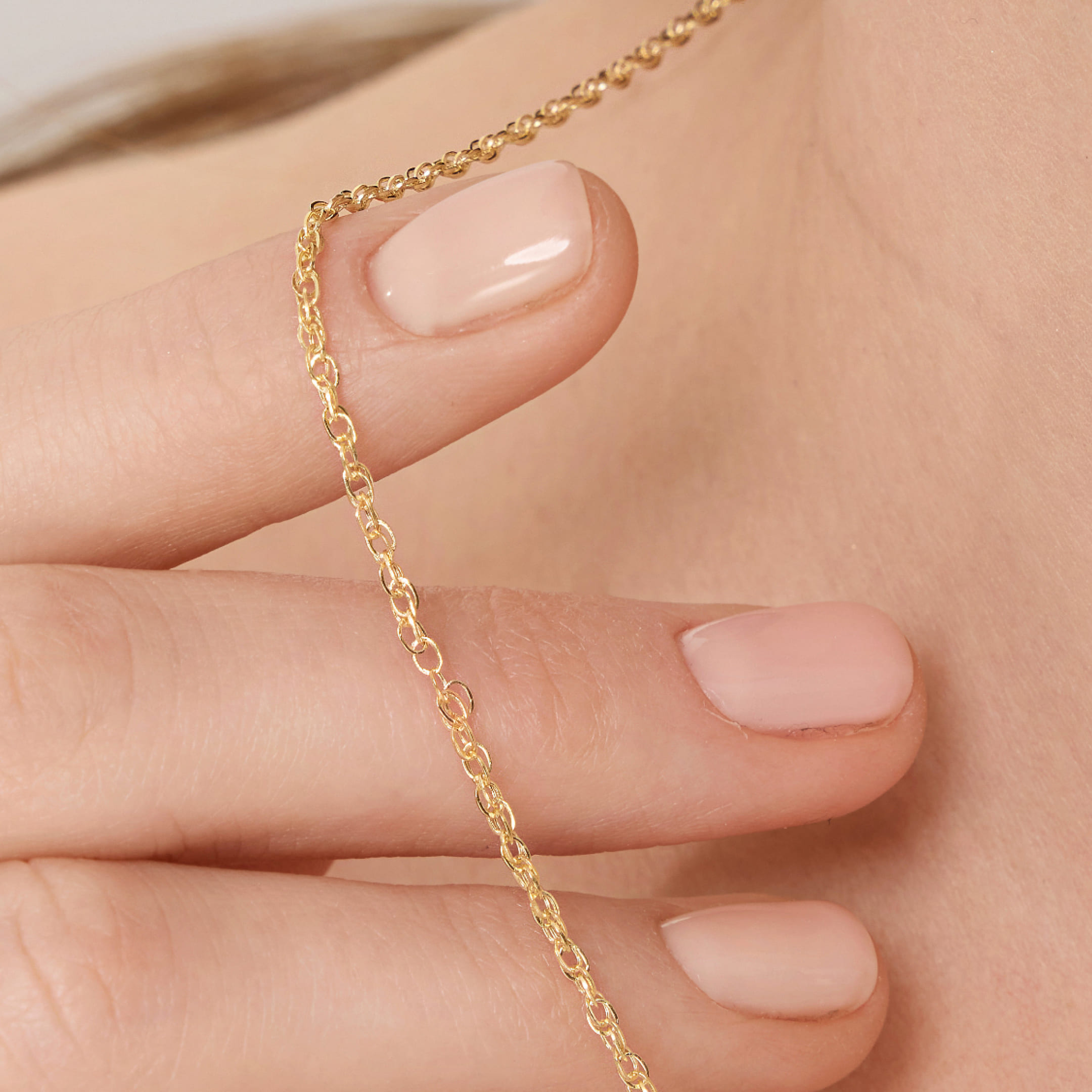 Цепь из желтого золота плетение "Веревка"