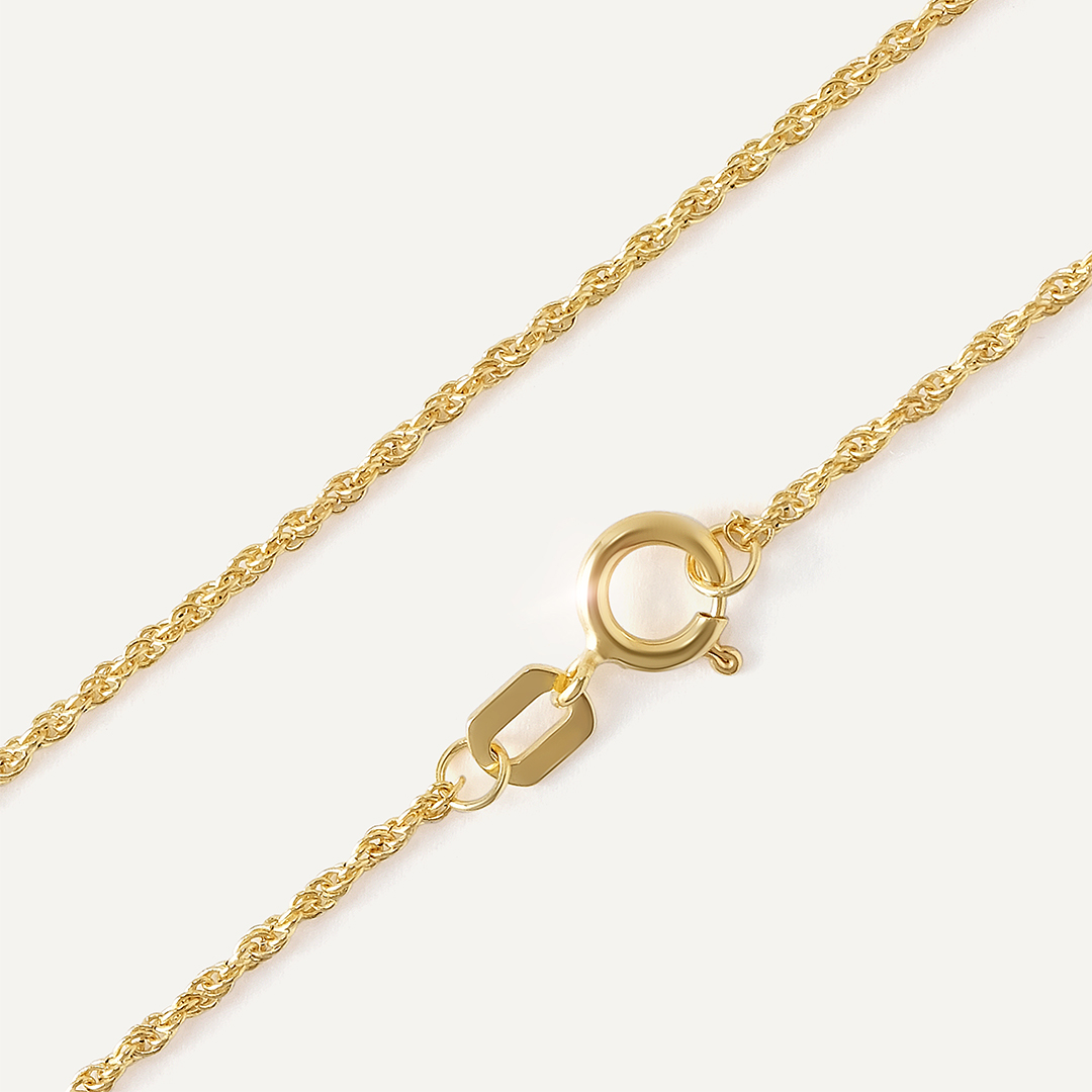 Цепь из желтого золота плетение "Веревка"