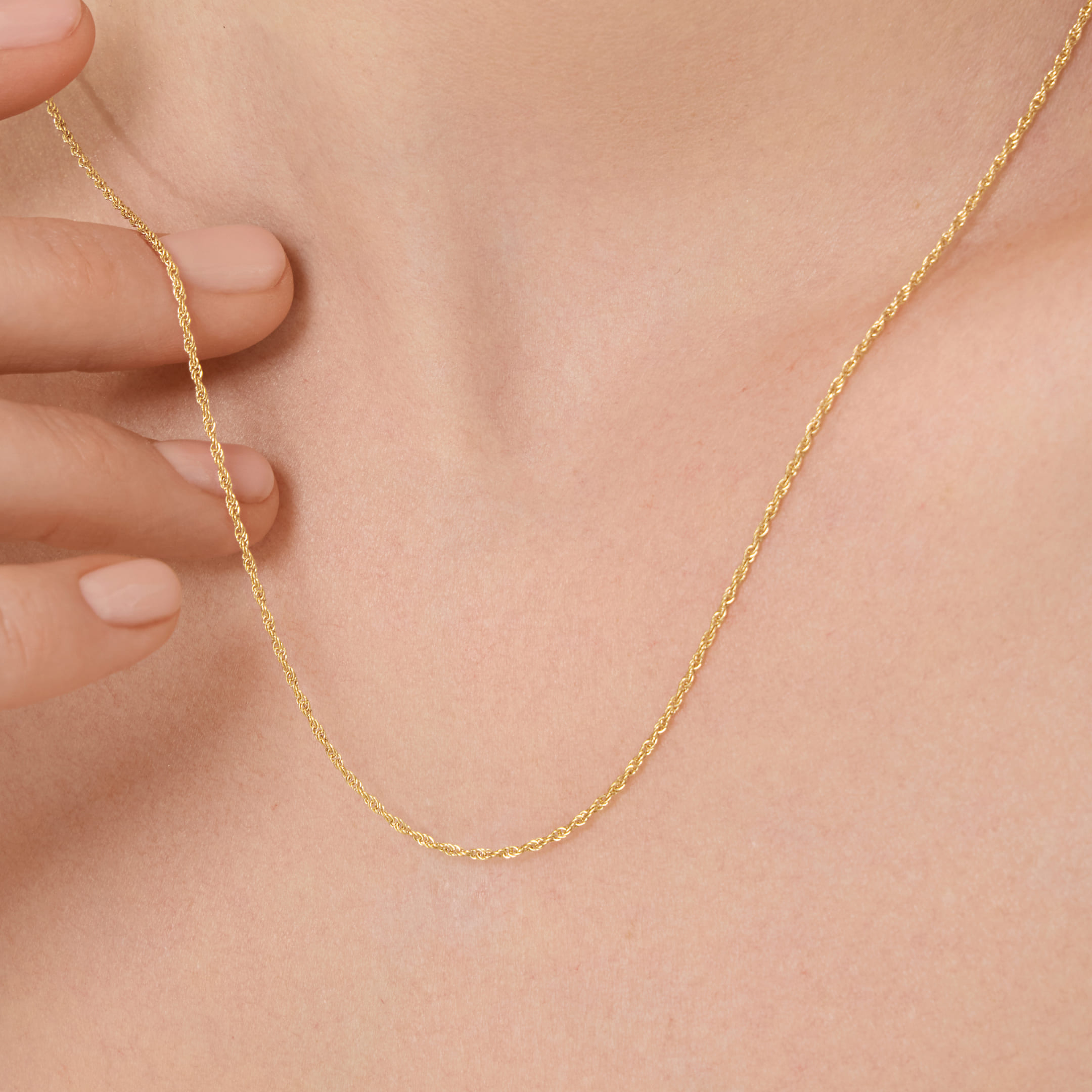 Цепь из желтого золота плетение "Веревка"