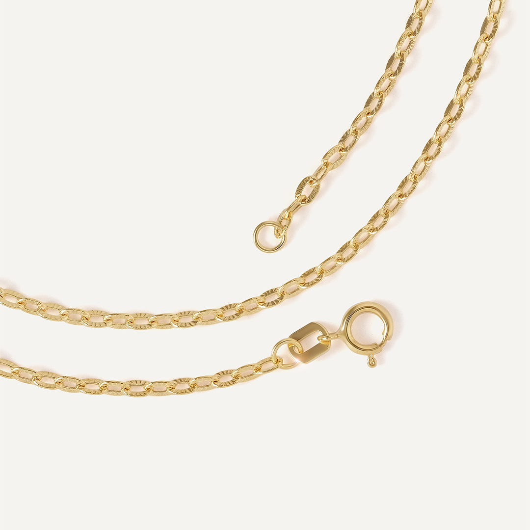 Цепь из желтого золота плетение "Якорное"