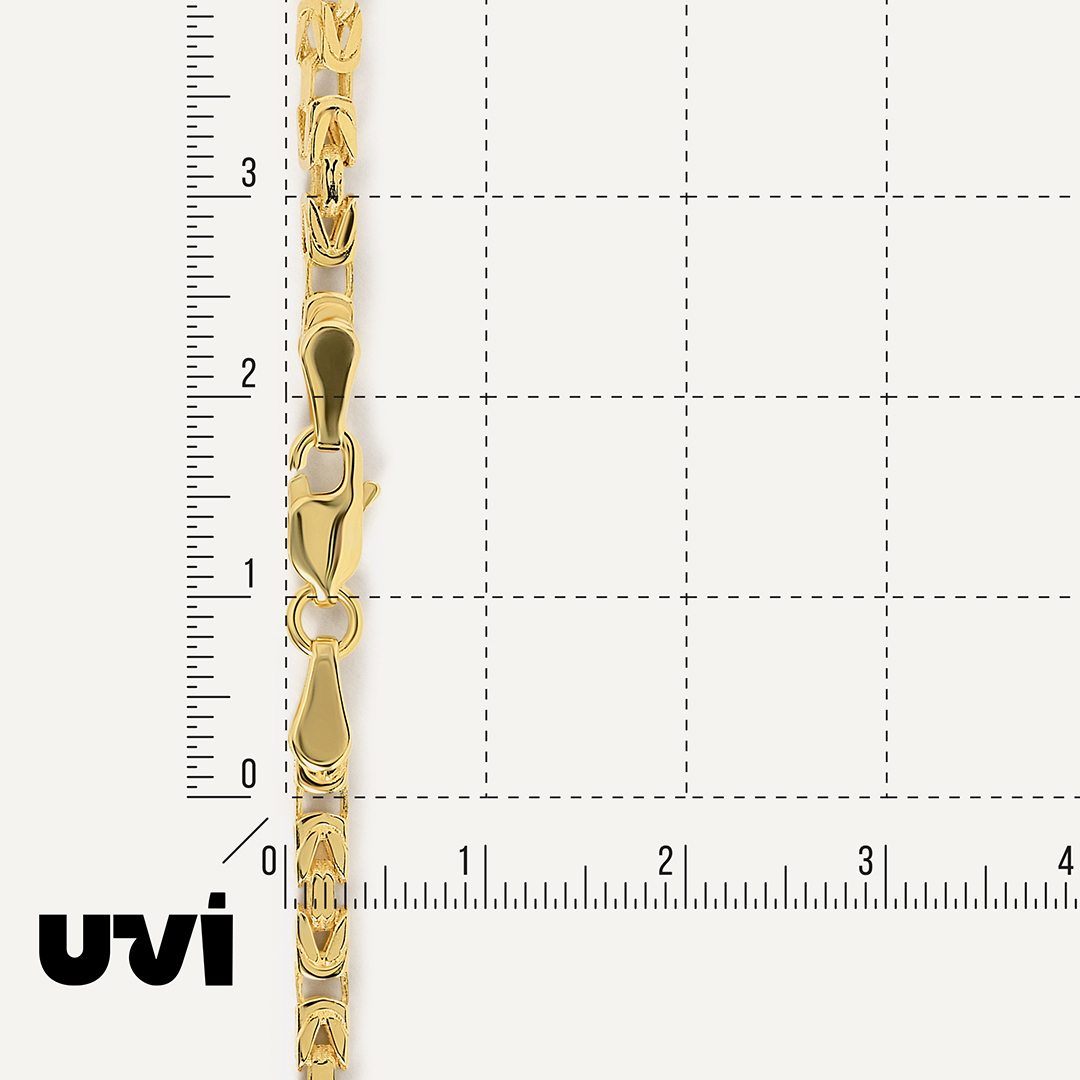 Цепь из желтого золота плетение "Лисий хвост"