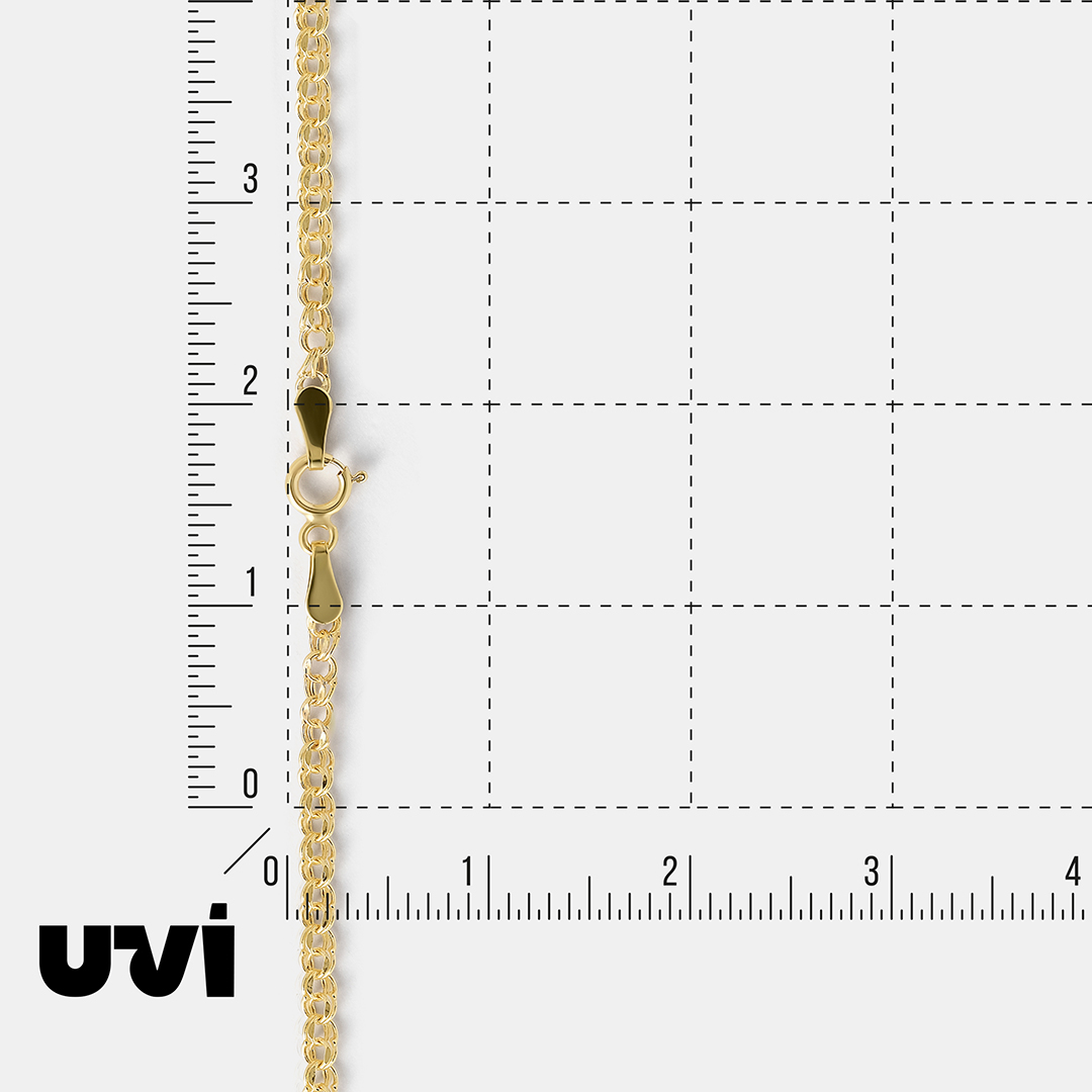 Цепь из желтого золота плетение "Бисмарк"