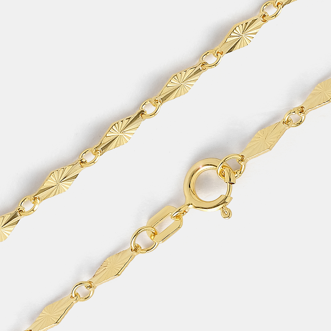 Цепь из желтого золота плетение "Фантазийное"