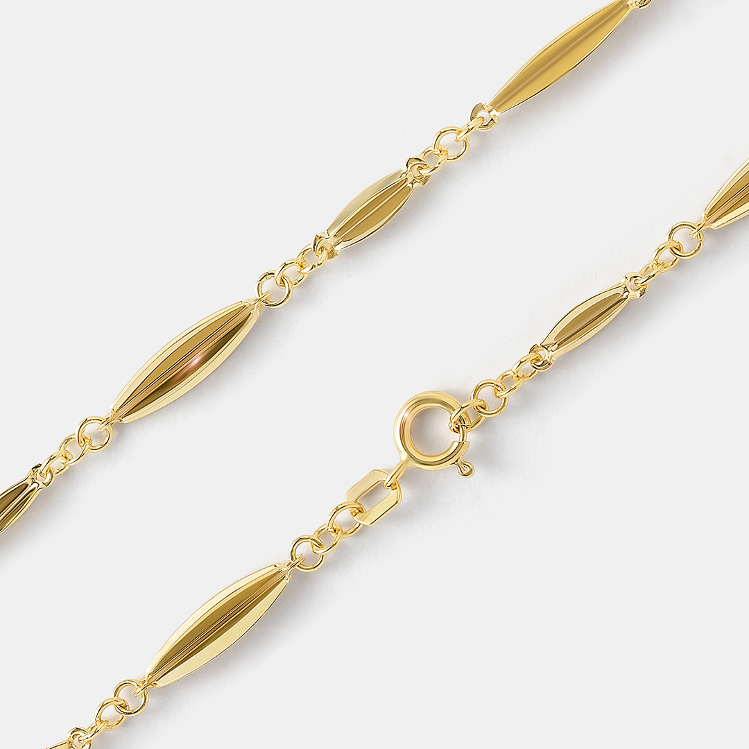 Цепь из желтого золота плетение "Фантазийное"