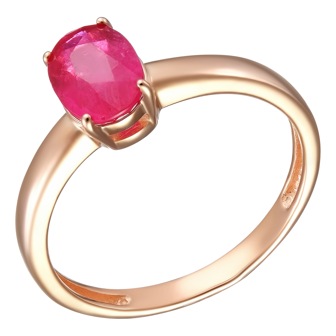Серебряное кольцо 925 пробы; вставки 1 Рубин F/2 1,093