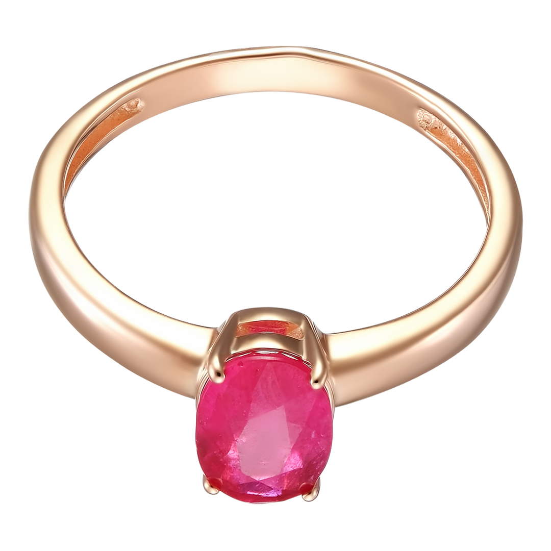 Серебряное кольцо 925 пробы; вставки 1 Рубин F/2 1,093