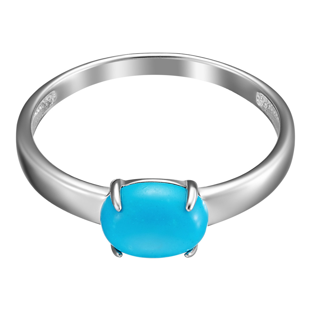 Серебряное кольцо 925 пробы; вставки 1 Бирюза;