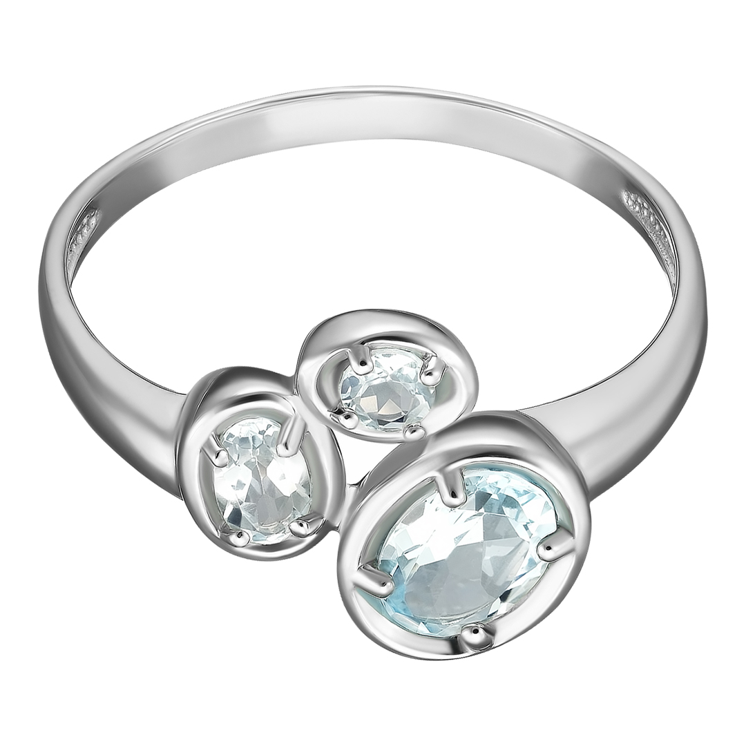 Серебряное кольцо с топазами Sky