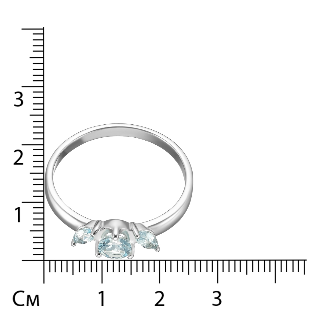Серебряное кольцо с топазами Sky