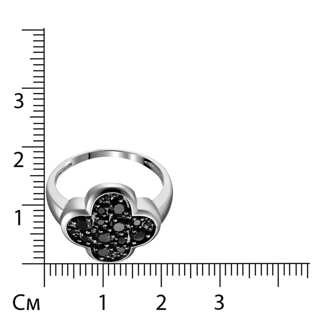 Серебряное кольцо со шпинелью "Клевер"