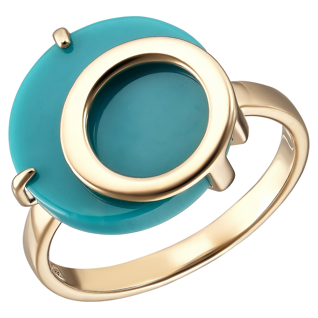 Серебряное кольцо 925 пробы; вставки 1 Бирюза;