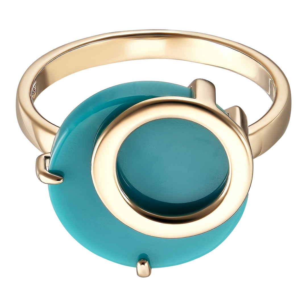 Серебряное кольцо 925 пробы; вставки 1 Бирюза;