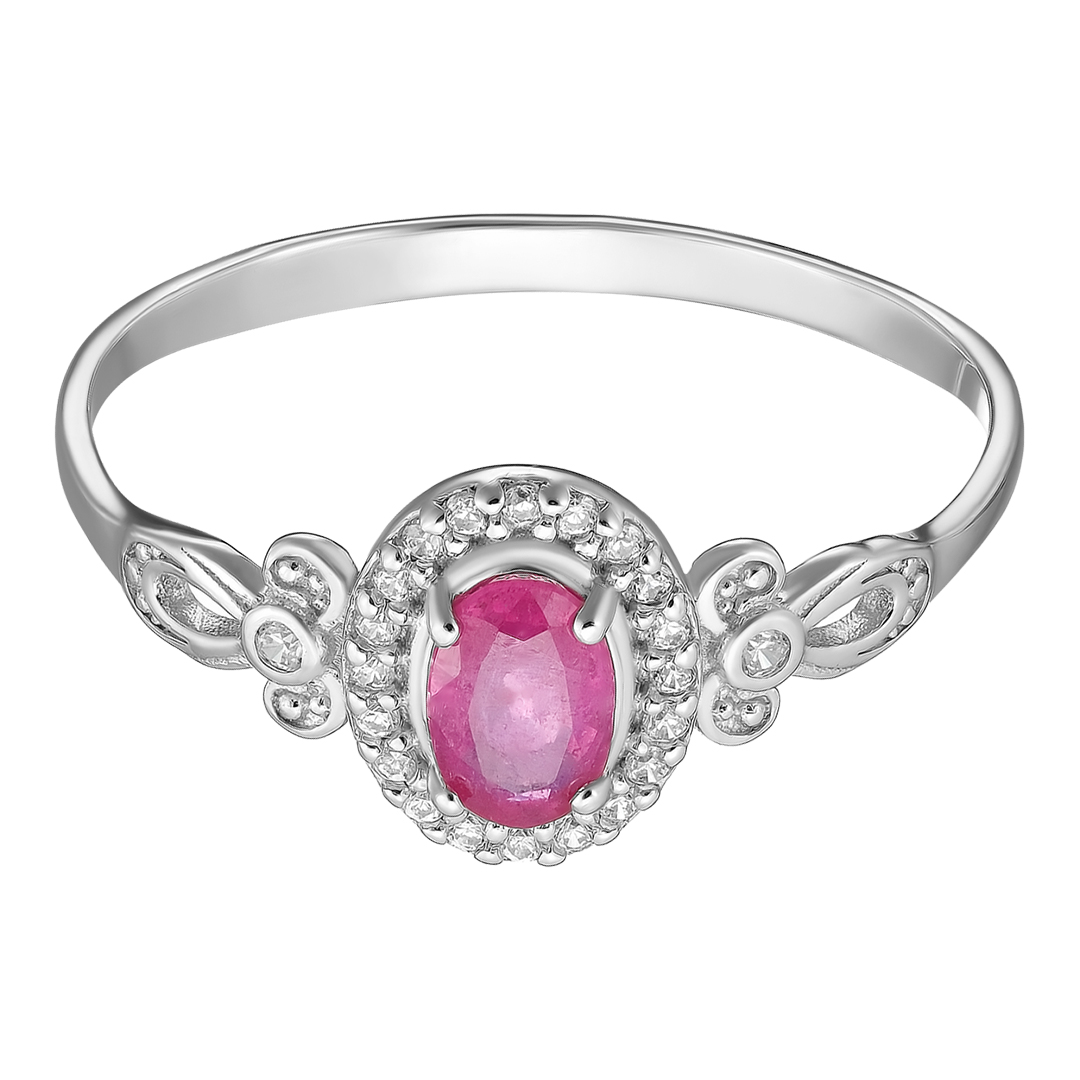 Серебряное кольцо с рубином