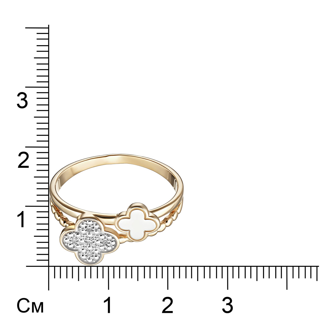 Серебряное кольцо 925 пробы; вставки 5 Бр.Кр-17 2/3А 0,028;