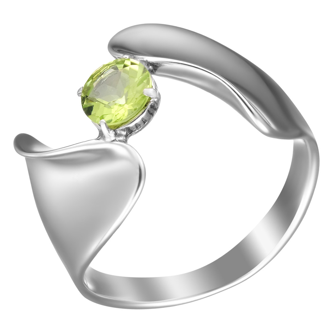 Серебряное кольцо с хризолитом