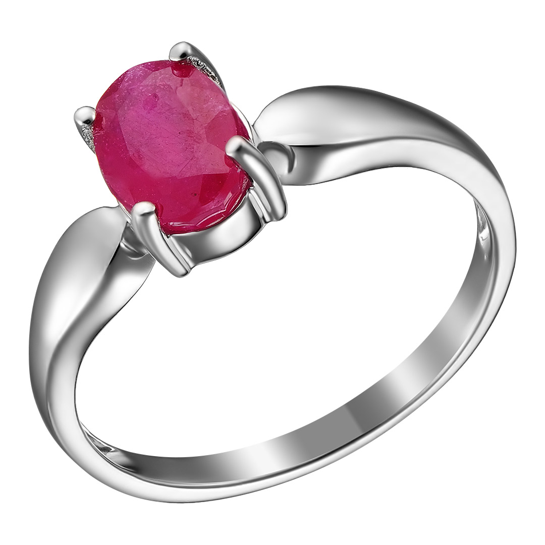 Серебряное кольцо с рубином