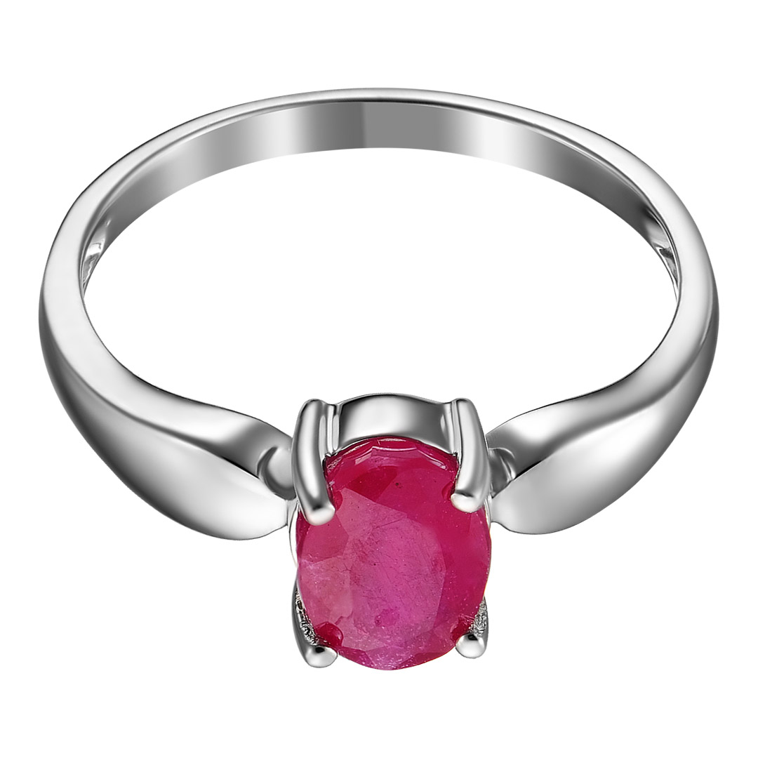 Серебряное кольцо с рубином