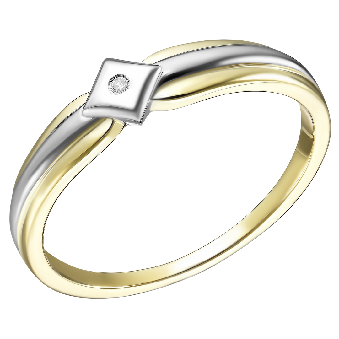 Серебряное кольцо 925 пробы; вставки 1 Бр.Кр-17 0,005 2/2Б